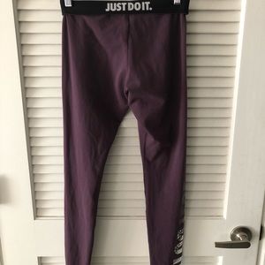 Nike JUST DO IT metallic pants- perfect condition